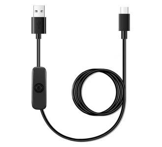 POWERTECH καλώδιο USB-C σε USB CAB-UC085 με διακόπτη, 2A, 2m, μαύρο