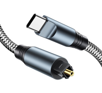 POWERTECH καλώδιο ήχου USB-C σε Toslink CAB-UC091, 1m, γκρι