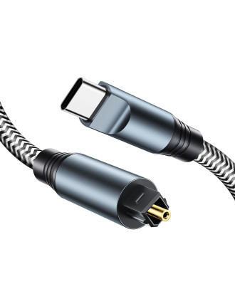 POWERTECH καλώδιο ήχου USB-C σε Toslink CAB-UC091, 1m, γκρι POWERTECH καλώδιο ήχου USB-C σε Toslink CAB-UC091, 1m, γκρι