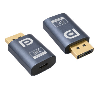 POWERTECH αντάπτορας DisplayPort σε USB-C CAB-UC102, 8K/60Hz, γκρι POWERTECH αντάπτορας DisplayPort σε USB-C CAB-UC102, 8K/60Hz, γκρι