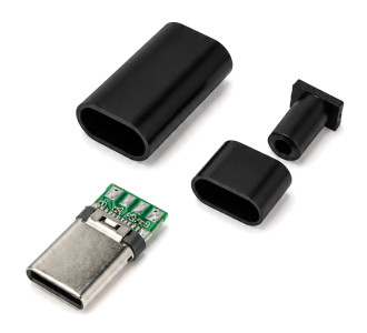 POWERTECH βύσμα USB-C CAB-UC105, 480Mbps, μαύρο POWERTECH βύσμα USB-C CAB-UC105, 480Mbps, μαύρο