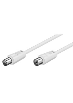 POWERTECH καλώδιο κεραίας RF αρσενικό - RF θηλυκό CAB-V001, λευκό, 1.5m