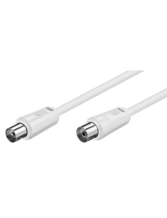 POWERTECH καλώδιο κεραίας RF αρσενικό - RF θηλυκό CAB-V001, λευκό, 1.5m