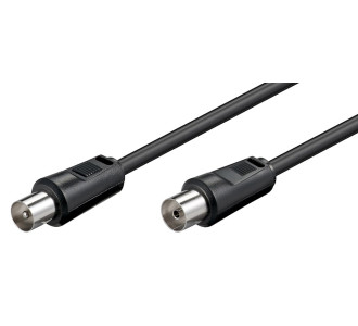 POWERTECH καλώδιο κεραίας RF αρσενικό - RF θηλυκό CAB-V004, μαύρο, 1.5m