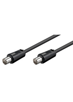 POWERTECH καλώδιο κεραίας RF αρσενικό - RF αρσενικό CAB-V007, μαύρο, 1.5m