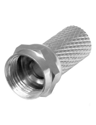 POWERTECH αντάπτορας F-PLUG νικελίου CAB-V015, 20mm, 5τμχ