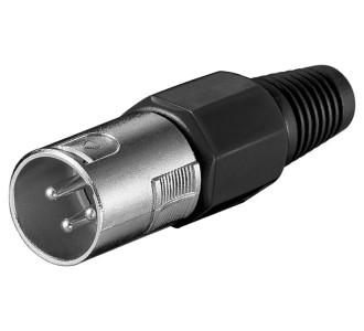 POWERTECH βύσμα μικρόφωνου XLR CAB-V034, 3 Pin, μαύρο