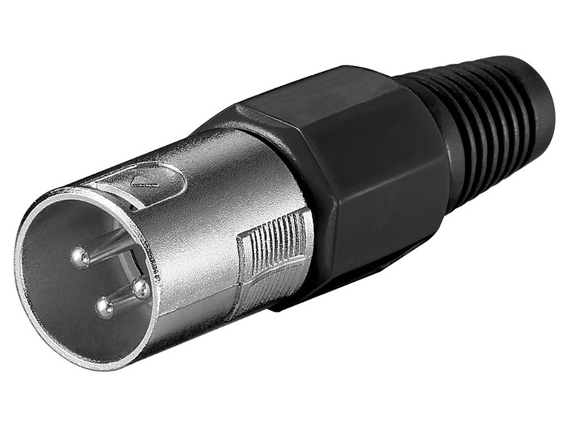 POWERTECH βύσμα μικρόφωνου XLR CAB-V034, 3 Pin, μαύρο