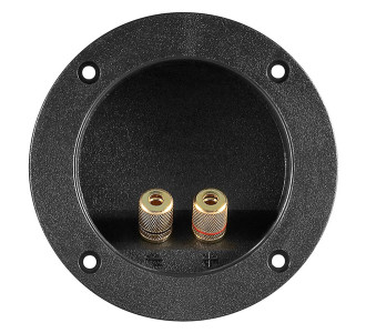 POWERTECH τερματικό ηχείου 6mm ή banana plug 4mm CAB-V036, Φ105mm, μαύρο