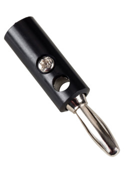 POWERTECH βύσμα μπανάνα plug CAB-V038, αρσενικό, 4.5mm, μαύρο, 4τμχ