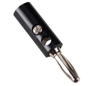 POWERTECH βύσμα μπανάνα plug CAB-V038, αρσενικό, 4.5mm, μαύρο, 4τμχ