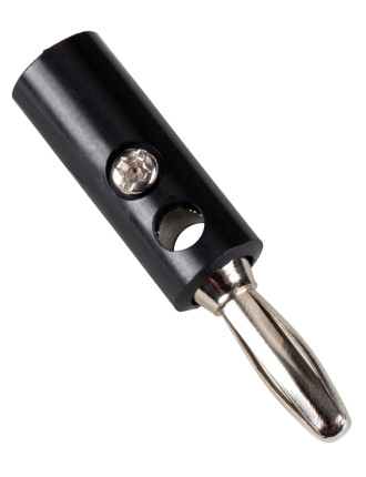 POWERTECH βύσμα μπανάνα plug CAB-V038, αρσενικό, 4.5mm, μαύρο, 4τμχ