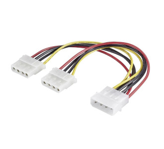 POWERTECH καλώδιο ρεύματος IDE (F) σε 2x IDE (M) CAB-W004, 20cm POWERTECH καλώδιο ρεύματος IDE (F) σε 2x IDE (M) CAB-W004, 20cm