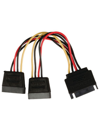POWERTECH καλώδιο SATA 15pin male σε 2x 15pin female CAB-W012 POWERTECH καλώδιο SATA 15pin male σε 2x 15pin female CAB-W012