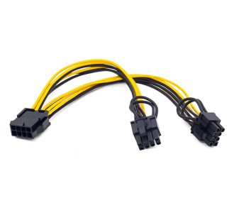 POWERTECH καλώδιο EPS 12V 8pin (F) σε 2x PCIe 8pin (6+2) CAB-W035, 20cm POWERTECH καλώδιο EPS 12V 8pin (F) σε 2x PCIe 8pin (6+2) CAB-W035, 20cm