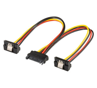 POWERTECH καλώδιο SATA 15pin male σε 2x 15pin female 90° CAB-W040 POWERTECH καλώδιο SATA 15pin male σε 2x 15pin female 90° CAB-W040