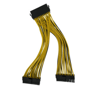 POWERTECH καλώδιο μητρικής 24pin σε 2x 24pin CAB-W042, 0.20m