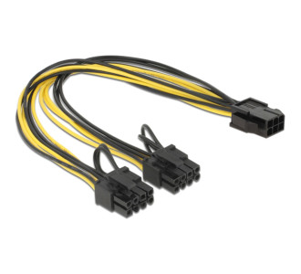 POWERTECH καλώδιο PCIe 6pin σε 2x 8pin CAB-W044, 30cm