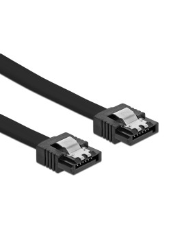 POWERTECH καλώδιο SATA III CAB-W050, 6 Gb/s, 0.50m, μαύρο