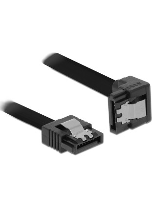 POWERTECH καλώδιο SATA III CAB-W050, γωνιακό, 6 Gb/s, 0.50m, μαύρο