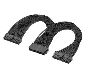POWERTECH καλώδιο μητρικής 24pin σε 2x 24pin CAB-W052, 0.25m
