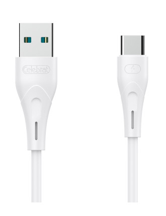 CELEBRAT καλώδιο USB-C σε USB CB-18T, 3A, 480Mbps, 1m, λευκό