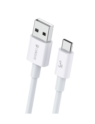 CELEBRAT καλώδιο USB-C σε USB CB-24C, 3A, 1.2m, λευκό