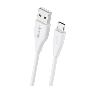 CELEBRAT καλώδιο USB-C σε USB CB-31A, 3A, 480Mbps, 1m, λευκό
