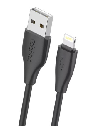 CELEBRAT καλώδιο Lightning σε USB CB-31, 3A, 480Mbps, 1m, μαύρο