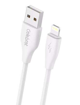 CELEBRAT καλώδιο Lightning σε USB CB-31, 3A, 480Mbps, 1m, λευκό