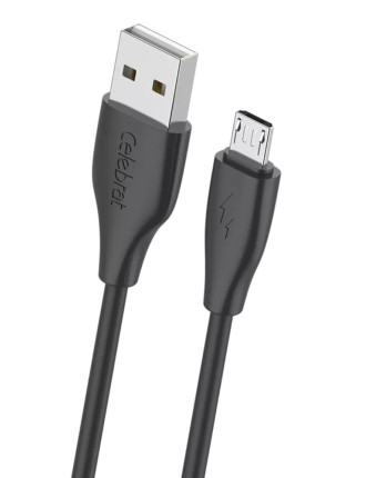 CELEBRAT καλώδιο micro USB σε USB CB-31, 3A, 480Mbps, 1m, μαύρο