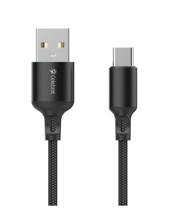 CELEBRAT καλώδιο USB-C σε USB CB-32, 3A, 1m, μαύρο