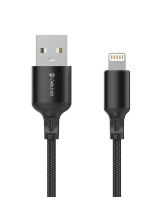 CELEBRAT καλώδιο Lightning σε USB CB-32, 2.4A, 1m, μαύρο CELEBRAT καλώδιο Lightning σε USB CB-32, 2.4A, 1m, μαύρο