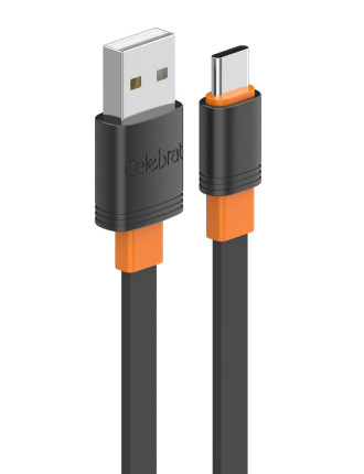CELEBRAT καλώδιο USB-C σε USB CB-33C, flat, 3A, 1m, μαύρο CELEBRAT καλώδιο USB-C σε USB CB-33C, flat, 3A, 1m, μαύρο