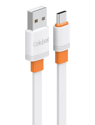 CELEBRAT καλώδιο USB-C σε USB CB-33C, flat, 3A, 1m, λευκό CELEBRAT καλώδιο USB-C σε USB CB-33C, flat, 3A, 1m, λευκό