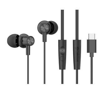 CELEBRAT earphones με μικρόφωνο G38, USB-C σύνδεση, 10mm, 1.2m, μαύρα CELEBRAT earphones με μικρόφωνο G38, USB-C σύνδεση, 10mm, 1.2m, μαύρα