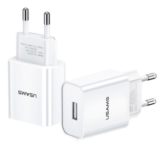 USAMS φορτιστής τοίχου T18, 1x USB, 2.1A, λευκός USAMS φορτιστής τοίχου T18, 1x USB, 2.1A, λευκός