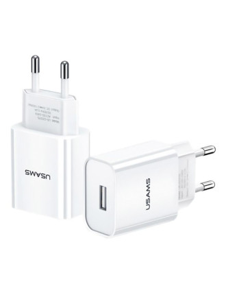 USAMS φορτιστής τοίχου T18, 1x USB, 2.1A, λευκός USAMS φορτιστής τοίχου T18, 1x USB, 2.1A, λευκός