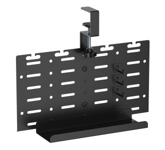 BRATECK cable management γραφείου CC11-20-1, μεταλλικό, 384x63x307mm, μαύρο