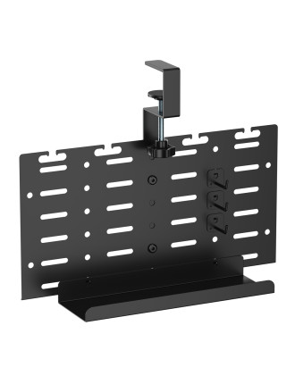 BRATECK cable management γραφείου CC11-20-1, μεταλλικό, 384x63x307mm, μαύρο