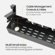 BRATECK cable management γραφείου CC11-22-1, μεταλλικό, 494x167x196mm, μαύρο