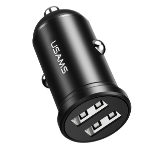 USAMS φορτιστής αυτοκινήτου C20, 2x USB, 2.4A, μαύρος USAMS φορτιστής αυτοκινήτου C20, 2x USB, 2.4A, μαύρος