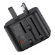 USAMS φορτιστής/αντάπτορας πρίζας US-CC179, USB-C & 2x USB, universal, 20W, μαύρος