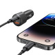 USAMS φορτιστής αυτοκινήτου CC283, USB & USB-C, 60W, μαύρος USAMS φορτιστής αυτοκινήτου CC283, USB & USB-C, 60W, μαύρος