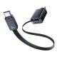 USAMS φορτιστής τοίχου CC296 με καλώδιο, USB & USB-C, 30W, μαύρος USAMS φορτιστής τοίχου CC296 με καλώδιο, USB & USB-C, 30W, μαύρος
