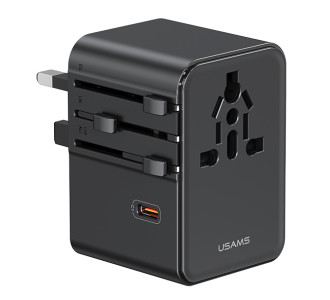 USAMS φορτιστής/αντάπτορας πρίζας CC310, 2x USB & 3x USB-C, universal, 70W, μαύρος USAMS φορτιστής/αντάπτορας πρίζας CC310, 2x USB & 3x USB-C, universal, 70W, μαύρος