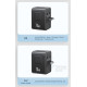 USAMS φορτιστής/αντάπτορας πρίζας CC310, 2x USB & 3x USB-C, universal, 70W, μαύρος