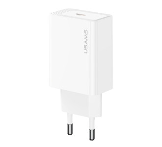 USAMS φορτιστής τοίχου CC325, USB-C, 20W, λευκός USAMS φορτιστής τοίχου CC325, USB-C, 20W, λευκός
