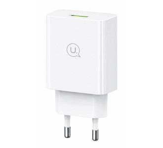 USAMS φορτιστής τοίχου T22, 1x USB, QC3.0 18W 3A, λευκός