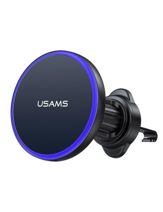 USAMS ασύρματος φορτιστής & βάση smartphone αυτοκινήτου CD277, αεραγωγών, 15W, μαύρος USAMS ασύρματος φορτιστής & βάση smartphone αυτοκινήτου CD277, αεραγωγών, 15W, μαύρος